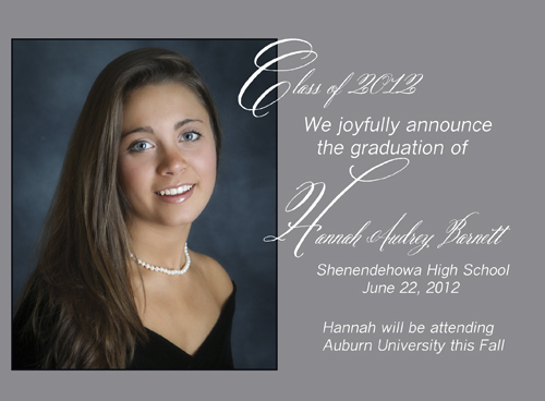 High School Senior Graduation Announcement