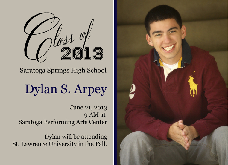 Saratoga Springs High School Senior Portraits High School Grad Announcements