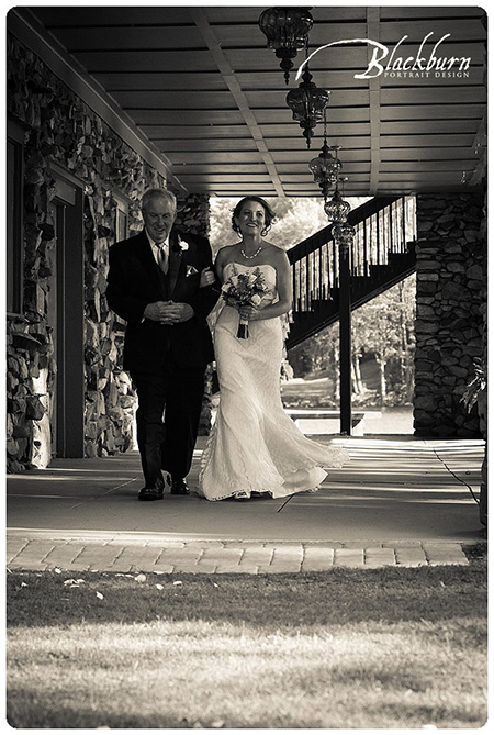 Black and White Wedding Ceremony Photo Crooked Lake House