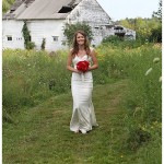 Bride walking down the aisle