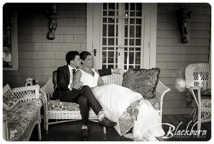 Black and White Bridal Photo Lake George NY