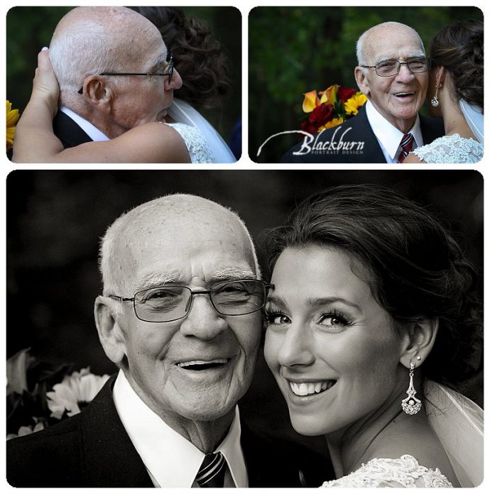 Bride and Grandfather Wedding Photos Lake George