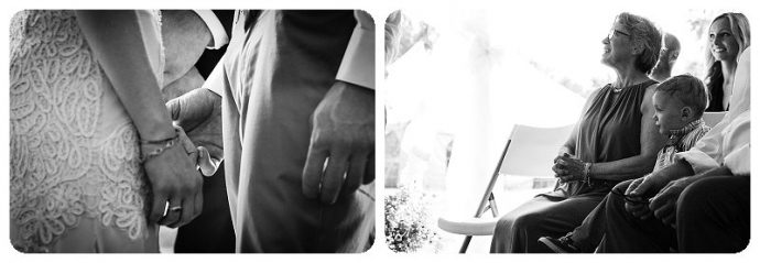 black and white wedding ceremony photos saratoga spings