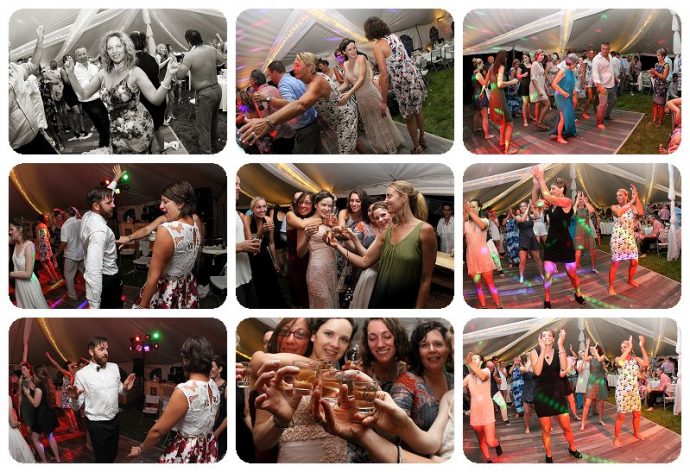 backyard wedding reception photos