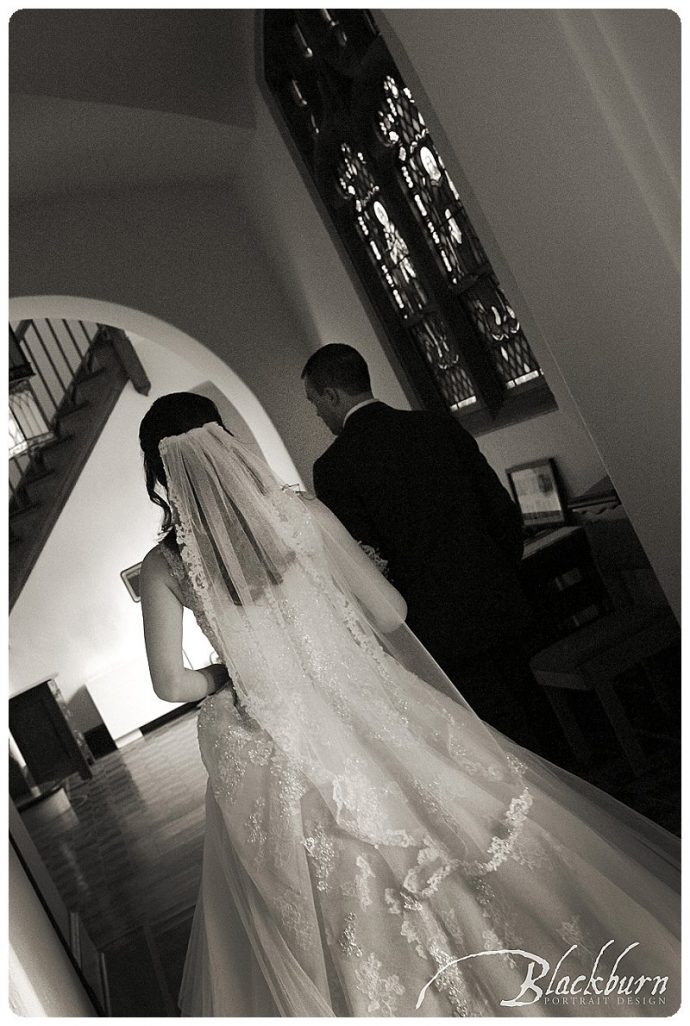 Black and White Wedding Photo