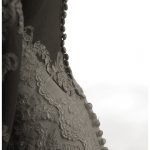 Black and white wedding dress photo
