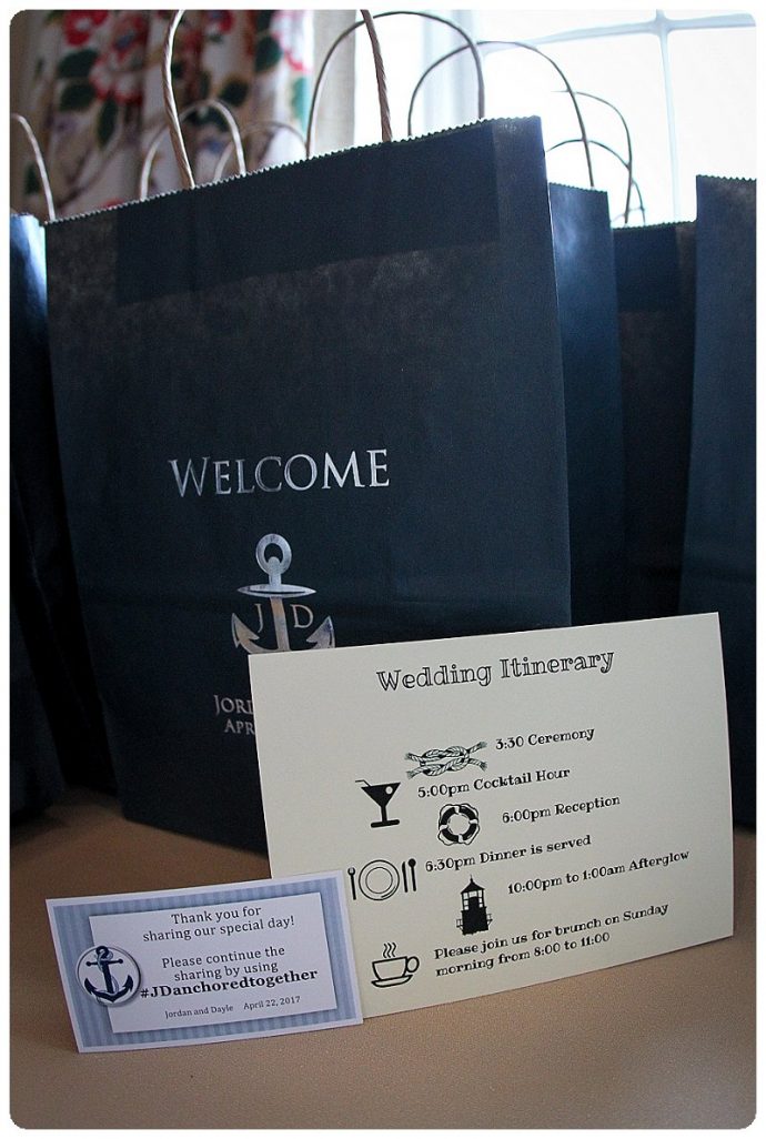Nautical Wedding Welcome Bags