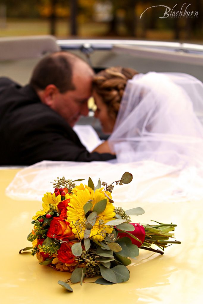 Classic Car Wedding Photo