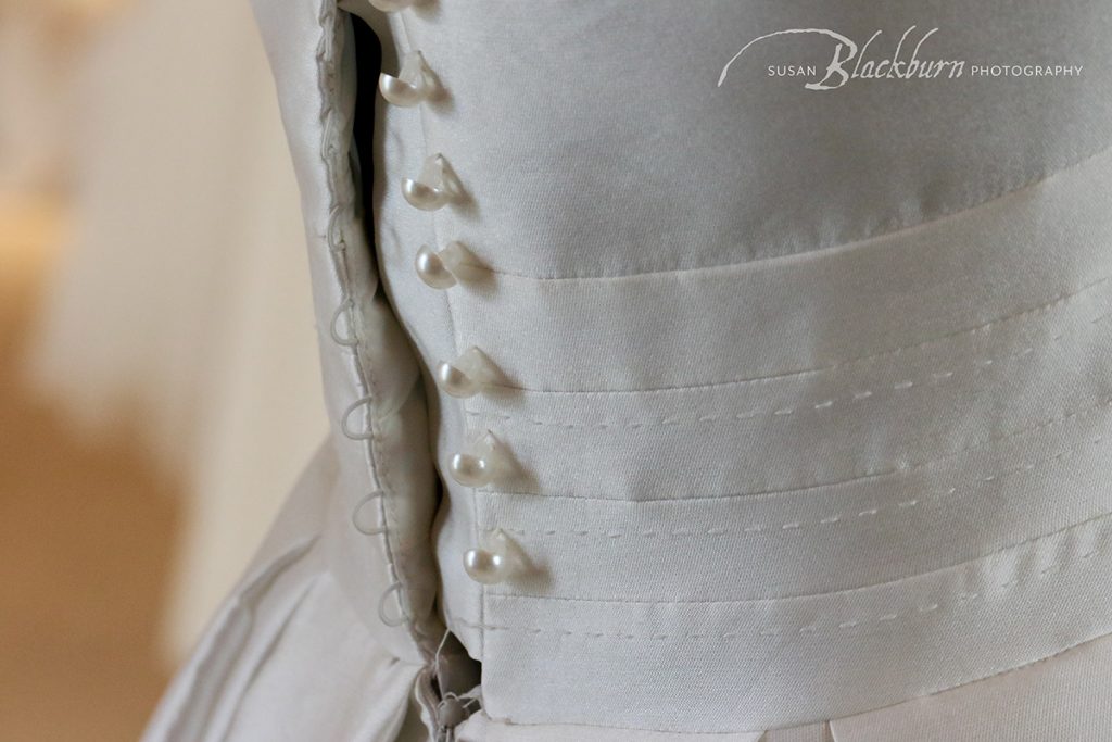 Wedding gown button detail