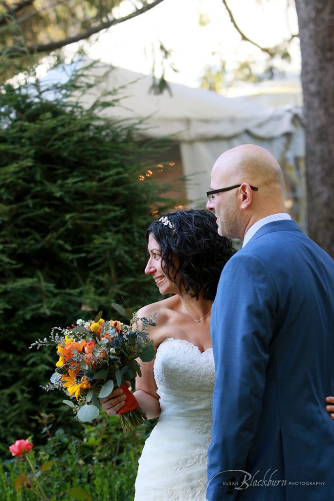 Fall First Look Wedding Photo