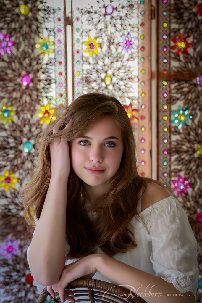 High School Senior Girl Portraits in Studio