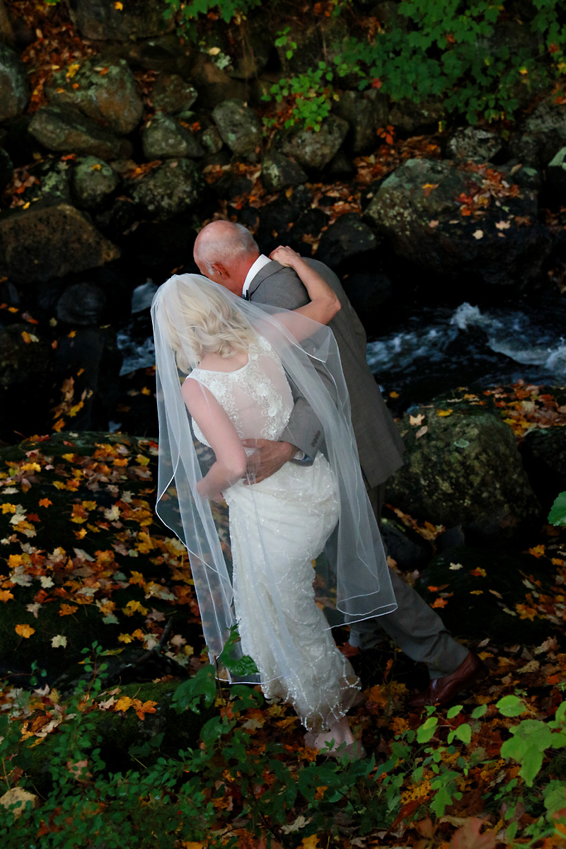 Fall Foliage Wedding Photo