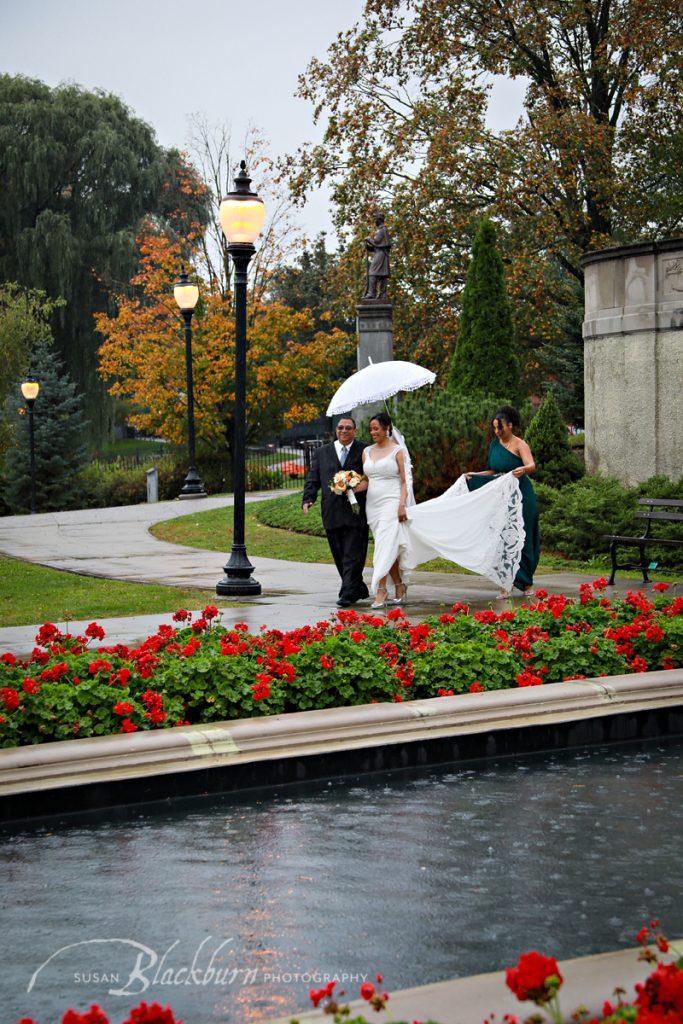 Rainy Saratoga NY Wedding Photos