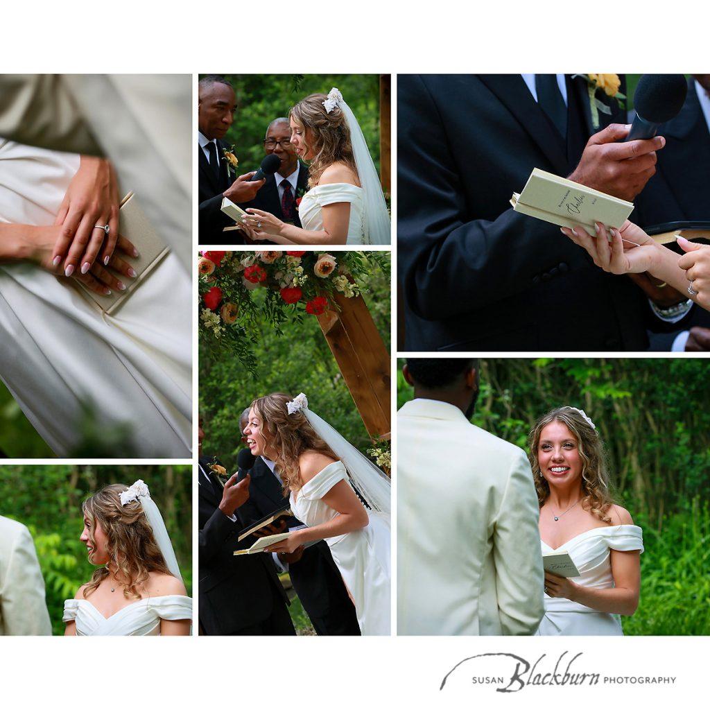 Outdoor Garden Wedding Ceremony Photos in Saratoga NY