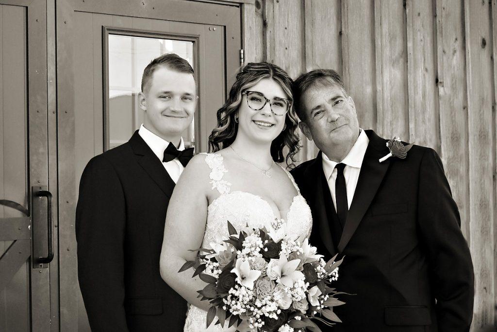 Black and White Family Photo Hansen Hill Farm